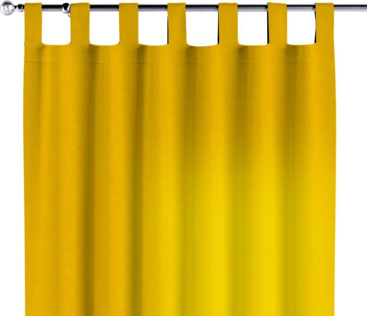 Комплект штор канвас желтый, на петлях