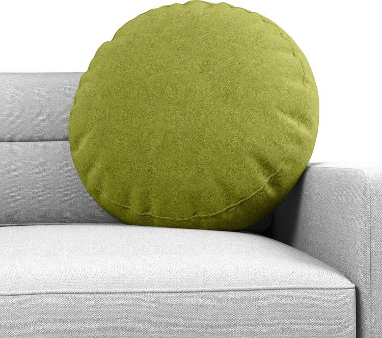 Подушка круглая «Кортин» канвас зелёное яблоко