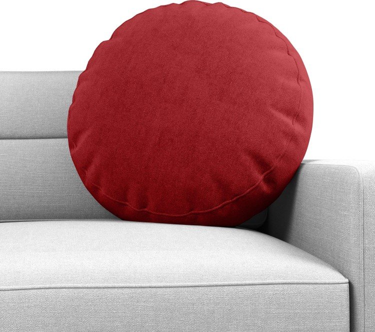 Подушка круглая «Кортин» канвас красный