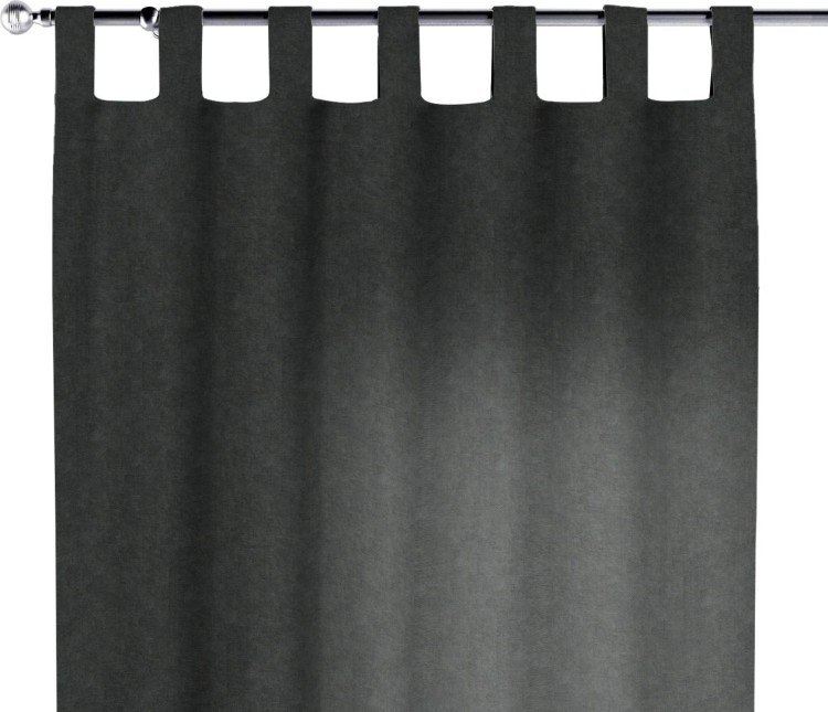 Комплект штор на петлях вельвет цвет тёмно-серый