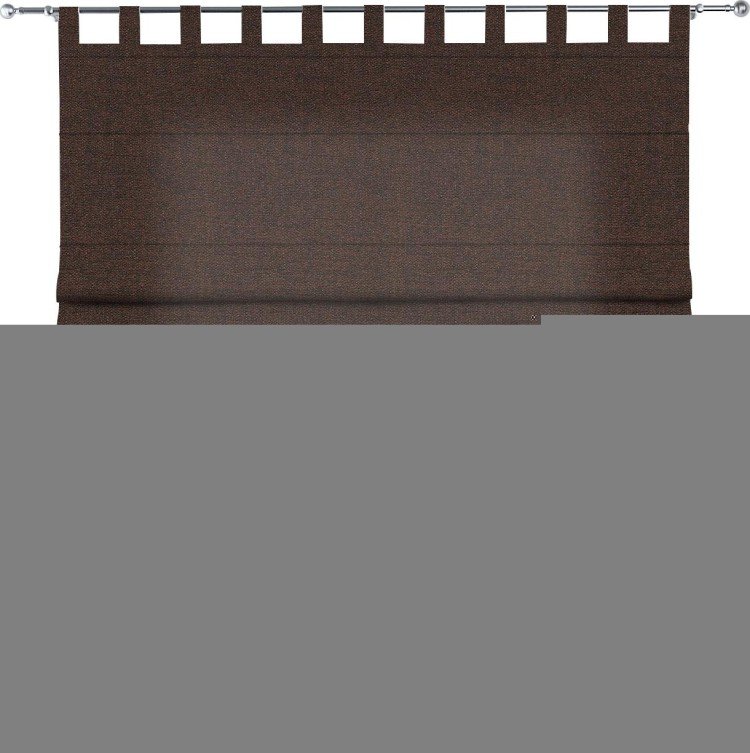 Римская штора на петлях «Кортин», ткань лён коричневый