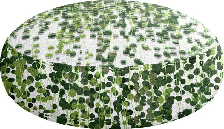 Подушка круглая Cortin «Зелёный занавес»